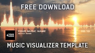 Audio Spectrum Music Visualizer After Effects Template Free Download [upl. by Zoes]