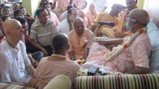 Morning Darshan of Srila Gurudev with HH Radhanath Swami [upl. by Borlow373]