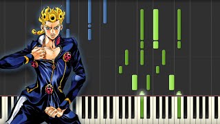 Giornos Theme Piano Tutorial Synthesia [upl. by Liban]