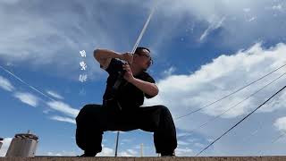 Daily practice of square inch sword方寸剑 双手剑 武术kungfu [upl. by Hedwig]