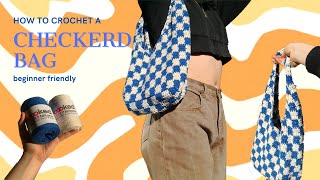 Crochet Checkered Bag  HOW TO [upl. by Eerat924]