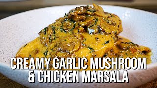 Creamy Garlic Mushroom Chicken Marsala  The Tastiest Recipe [upl. by Akim]