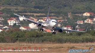 Extreme UIA Boeing 737900ER Landing Approach at Split airport SPULDSP [upl. by Enileuqaj]