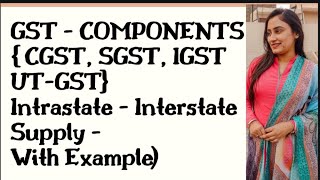 Components of GST  CGST SGST IGST UTGST Detailed Topic  GST BCom Final Year [upl. by Fitz]