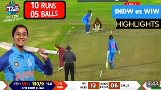 India vs West Indies womens T20 world cup 2024 warm up Match highlightsindw vs wiw T20 live [upl. by Theo]