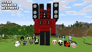 SURVIVAL TITAN SPEAKER MAN HOUSE WITH 100 NEXTBOTS in Minecraft  Gameplay  Coffin Meme [upl. by Eidolem]