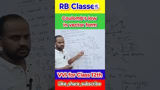 Vector form of Coulambs low  CoulombsLaw VectorForm PhysicsClass12 Electrostatics viral [upl. by Yrtnahc984]