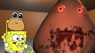 JOGO DE TERROR DO POU Bob Esponja jogando [upl. by Zurkow750]