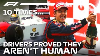 10 Times F1 Drivers Proved They Aren’t Human [upl. by Eidda]