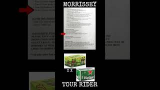 MORRISSEY Tour Rider 9 Production Office amp Front of House [upl. by Magnolia]