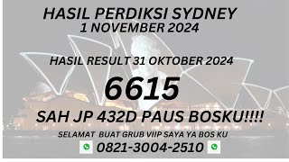 PREDIKS SIDNEY 1NOVEMBER 2024 BOCORAN SIDNEY HARI INI RUMUS SYDNEY JITU HARI INI SDY HARI INI [upl. by Ihcelek]