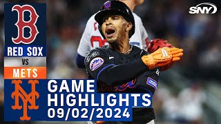 Mets vs Red Sox 922024  NY Mets Highlights  SNY [upl. by Aznecniv217]