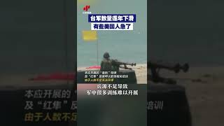 【台軍數量逐年下滑 有些美國人急了】近日，美媒曝台灣兵源不足，軍中多項訓練難以開展；台軍在加强人員訓練方面進展緩慢，令美國及民進黨當局的軍事專家“感到憂心”  紀錄台灣 [upl. by Rednijar]