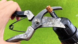 Special Way To Sharpen Pruning Shears As Sharp As A Razor [upl. by Anton]