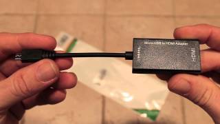 Micro USB to HDMI adapter unboxing and review [upl. by Koslo]