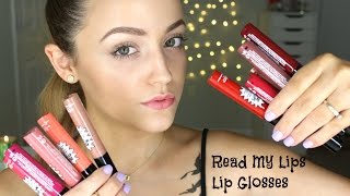 Review Lip Swatches The Balm quotRead My Lipsquot Lip Glosses [upl. by Losyram]