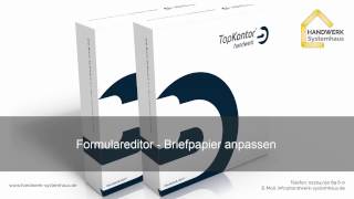 TopKontor Handwerk  Formulareditor amp Briefpapier anpassen [upl. by Fabriane999]