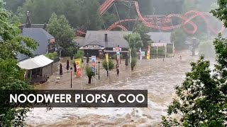 Enorme ravage bij pretpark Plopsa Coo door noodweer [upl. by Latsyrcal]