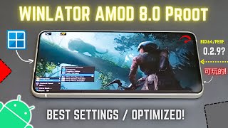 NEW Winlator AMOD 80 PC on Android Test  Best Optimized Settings [upl. by Siloum992]