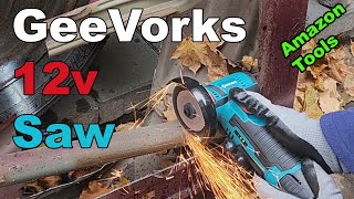 Geevorks 12V  3 inch grinder  cut off saw [upl. by Draillih]