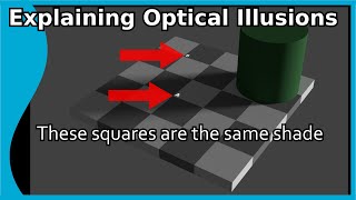 Explaining Optical Illusions Part 2  The famous checkerboard illusion [upl. by Grefer]