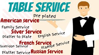 Table Service American Service SilverEnglish service French Service Russian Gueridon Service [upl. by Redleh662]