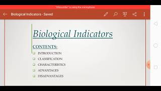 Biological indicators [upl. by Nahgem916]