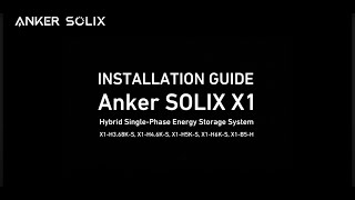 X1 EU Hybrid Singlephase Installation Video EN [upl. by Hsu]