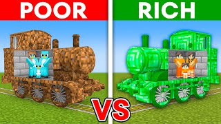 POOR TRAIN vs RICH TRAIN Build Challenge in Minecraft [upl. by Philis]