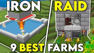 9 MUST HAVE Farms Minecraft Bedrock 120 [upl. by Weitman725]