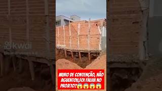 Tirou a terra de sustentação e o muro não resistiucaminhão caminhoneiro construção [upl. by Ylsel436]