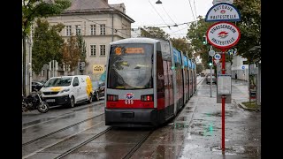 Wien Linie 62  Umleitung wegen des Hochwassers [upl. by Annaxor]