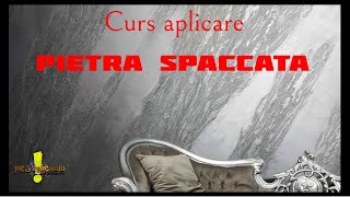 vopsea decorativa 3d  PIETRA SPACCATA  piatra sparta  cum se aplica secrete video aplicare [upl. by Rocher807]