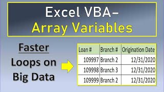 Excel VBA Read and Write Data to Arrays [upl. by Nerin]