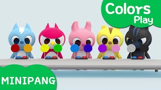 Learn colors with Miniforce  Eating Colored Candy  Color candy  color play  MiniPang TV 3D Play [upl. by Adnahsed]