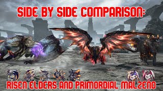 EVERY Risen Elders and Primordial Malzeno Side by side comparison Sunbreak Final Bonus Update TU6 [upl. by Ameluz]