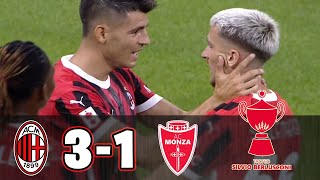 GOL E HIGHLIGHTS Secondo Trofeo Berlusconi MILAN MONZA 31 🔴⚫ GOL SAELEMAEKERS DI RABONA [upl. by Downes]