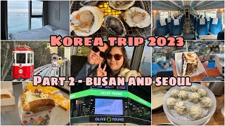 KOREA Travel Vlog  Busan amp Seoul Busan Sky Capsule  Myeongdong  Olive Young Haul PART 2 [upl. by Girand]