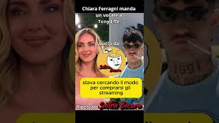 Vocale di Chiara Ferragni a Tony Effe su FEDEZ Esclusivo chiaraferragni tonyeffe fedez [upl. by Notnad]