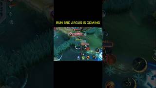 RUN BRO ARGUS IS COMING 😱 ARGUS Shorts MLBB mobilelegends [upl. by Lib806]