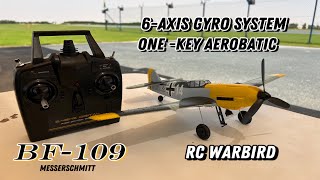 Rc Messerschmitt BF109  6 Axis Gyro Smart warbird  Learn how to Fly Rc Airplane [upl. by Ahsier877]