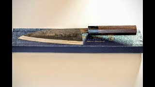 Review da faca Moritaka Deba  Aogami Super  Soft Iron Clad [upl. by Darooge]