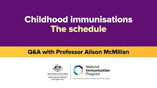 Childhood immunisations – the schedule [upl. by Benjy]