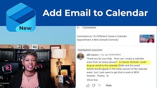 The BEST way to add emails to your calendar in New Outlook [upl. by Atnoved18]