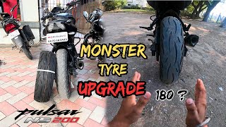 Best Tyre for Leaning🔥 NS 200 Tyre upgrade🥵whofknpd [upl. by Charry967]