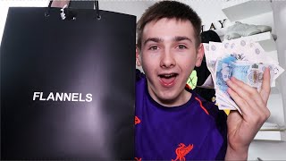 £500 ONLINE SHOPPING SPREE CHALLENGE AT FLANNELS Unboxing Stone Island 🤑😎 [upl. by Yojenitsirk450]