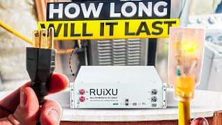 How Long Can a 48V LiFePO4 Battery Run a House Furnace RUIXU test [upl. by Meihar622]