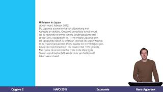 Examentraining Economie HAVO Betalingsbalans  examen 2015 opgave 2 [upl. by Ger]