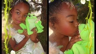 Halloween Tutorial Disney Princess Tiana Shania amp 7 Yrs old [upl. by Anawot239]