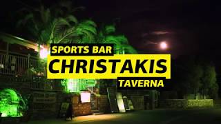 Christakis Sports Bar amp Taverna in Troulos Skiathos Island [upl. by Aitret]